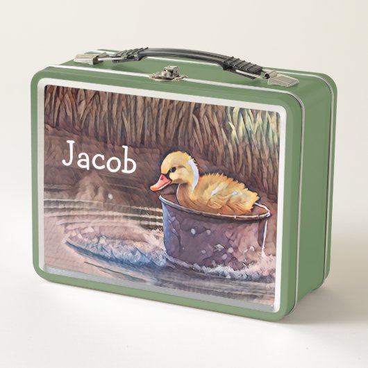 Lunch Box Petit Canard Jaune Jouant Dans Le Seau (Devant)