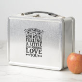 Lunch Box Petit Chien Amour Vous Conception de Typographie V (En situation)