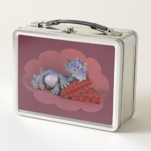 Lunch Box Petit dragon couché Gris