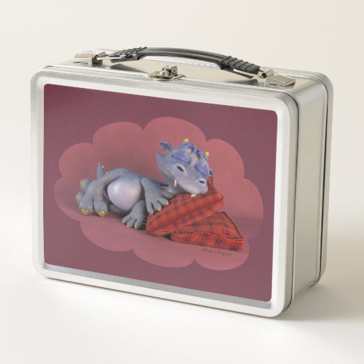 Lunch Box Petit dragon couché Gris (Devant)