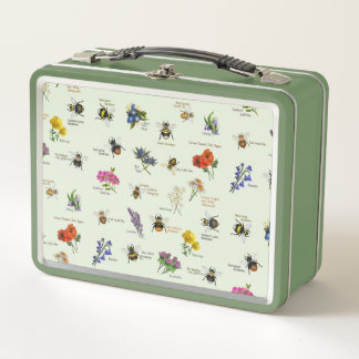 Lunch Box PetitArt | British Bee et Fleur sauvage | Vert 