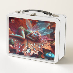 Lunch Box Petite Fée Capricieuse Endormie sur une Feuille