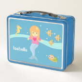 Lunch Box Petite Fille De Sirène Et Créatures De Mer (Dos)