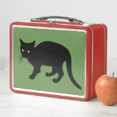 Lunch Box Petite gamelle de chat noir (En situation)