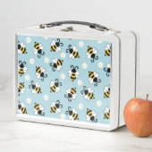 Lunch Box Petites abeilles mignonnes et fleurs marguerites m (En situation)