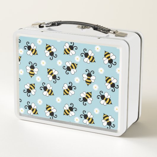 Lunch Box Petites abeilles mignonnes et fleurs marguerites m (Dos)
