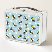 Lunch Box Petites abeilles mignonnes et fleurs marguerites m (Devant)