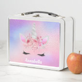 Lunch Box Petites filles ajouter nom licorne Imaginaire boît (En situation)