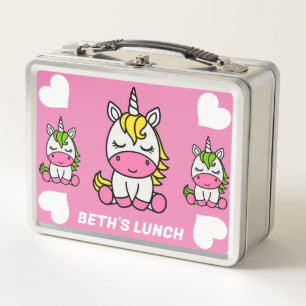 Lunch Box Petites Filles Unicorne Retour À L'École