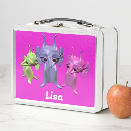 Lunch Box Petits Martiens personnalisés (En situation)