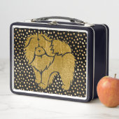 Lunch Box PEU À PEU MERCI Chow- faux métal- BOÎTE-DÉJEUNER (En situation)