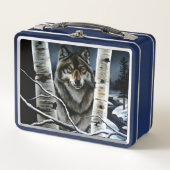 Lunch Box Peupliers de peupliers de loup de bois Alpha (Devant)