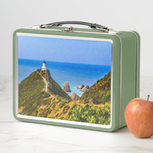 Lunch Box Phare de Nugget Point, Nouvelle-Zélande (En situation)