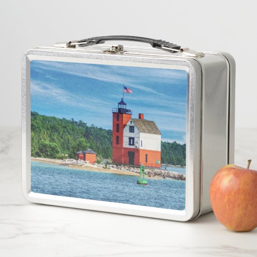 Lunch Box Phare de Round Island (En situation)