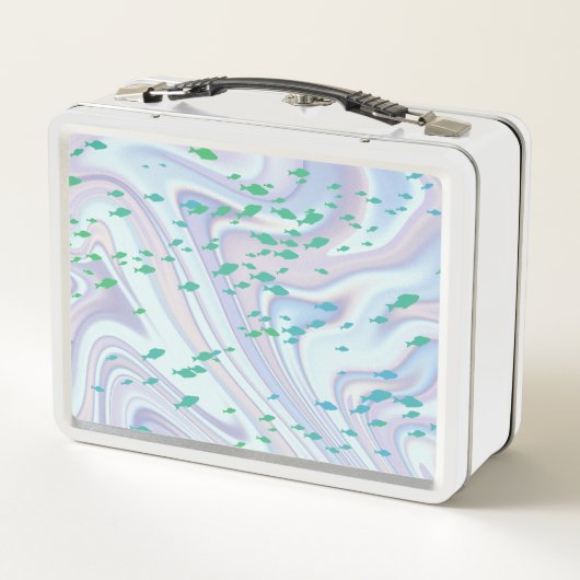 Lunch Box Phoque de poisson mou Ray Whale sur gradient Rainb (Dos)