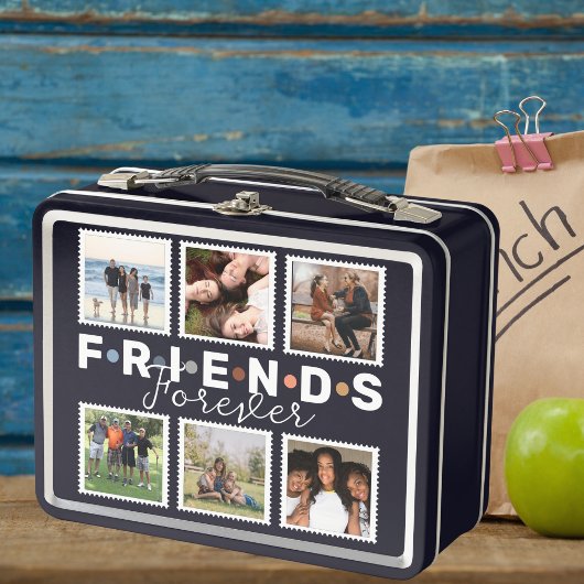 Lunch Box Photo Collage de la Marine moderne Blue Friends Fo