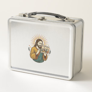 Lunch Box Photo de groupe avec Jésus les yeux fermés non fla