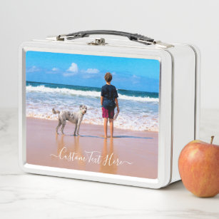 Lunch Box Photo personnalisée Boîte à lunch en métal avec vo