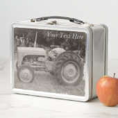Lunch Box photo vintage gris massey tracteur fergison  (En situation)