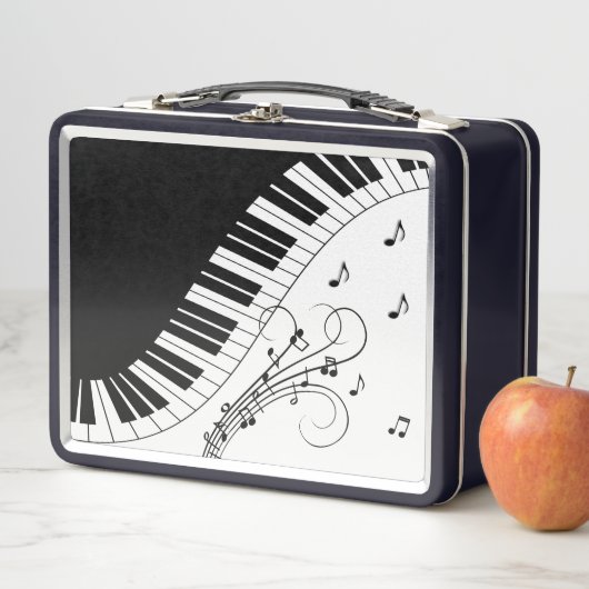 Lunch Box Piano Keyboard Music Design (En situation)