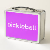 Lunch Box PICKLEBALL Blanc Épais Sur Rose Tropical Lumineux (Dos)