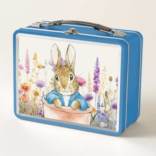 Lunch Box Pierre le Lapin assis dans une plante en pot (Devant)