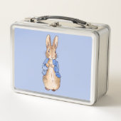 Lunch Box Pierre le Lapin avec fond bleu (Devant)