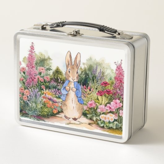 Lunch Box Pierre le lapin dans son jardin (Devant)