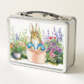 Lunch Box Pierre le lapin en pot plante dans son jardin (Dos)