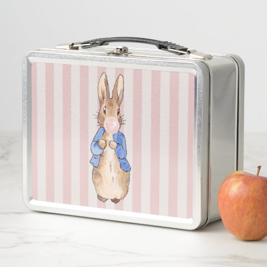 Lunch Box Pierre le lapin rose bulle Sucre de canne de gomme (En situation)
