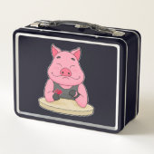 Lunch Box Pig au Poker avec cartes de Poker (Dos)