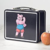 Lunch Box Pig comme Bodybuilder avec grand bras Supérieur (En situation)