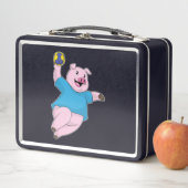 Lunch Box Pig en tant que joueur de handball avec Handball (En situation)