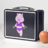 Lunch Box Pig Fitness Dumbbell (En situation)