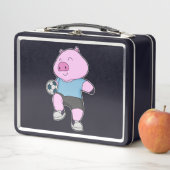 Lunch Box Pig Soccer joueur Soccer (En situation)