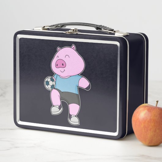 Lunch Box Pig Soccer joueur Soccer (En situation)