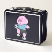 Lunch Box Pig Soccer joueur Soccer (Devant)