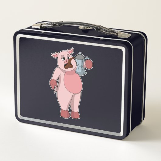 Lunch Box Pig with coffee pot (Dos)