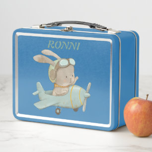 Lunch Box pilote de lapin militaire dans un casque