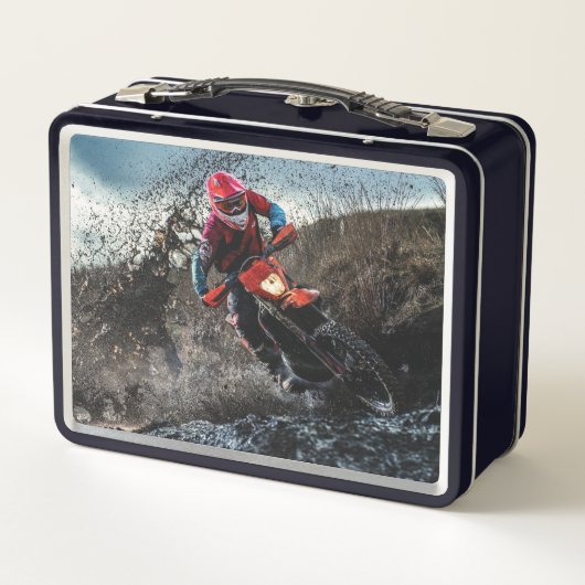 Lunch Box Pilote de vélo droit jetez l'oreiller (Dos)