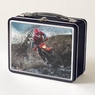 Lunch Box Pilote de vélo droit lancer oreiller