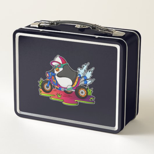 Lunch Box Pingouin as Biker (Dos)