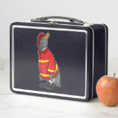 Lunch Box Pingouin as Firefighter with Helmet (En situation)
