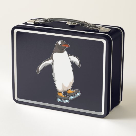 Lunch Box Pingouin at Ice skating with Ice skates (Dos)