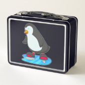 Lunch Box Pingouin at Ice skating with Ice skates (Dos)