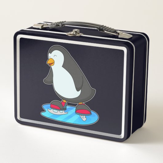 Lunch Box Pingouin at Ice skating with Ice skates (Devant)