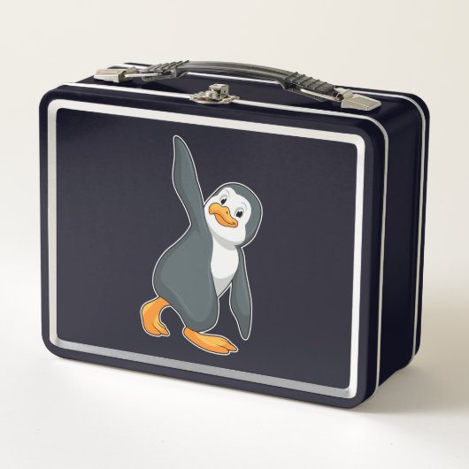 Lunch Box Pingouin au Yoga Exercice d'étirement (Devant)