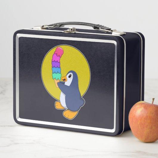 Lunch Box Pingouin avec crème glacée (En situation)