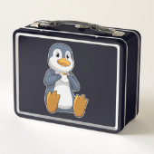 Lunch Box Pingouin avec la coupe du café (Dos)