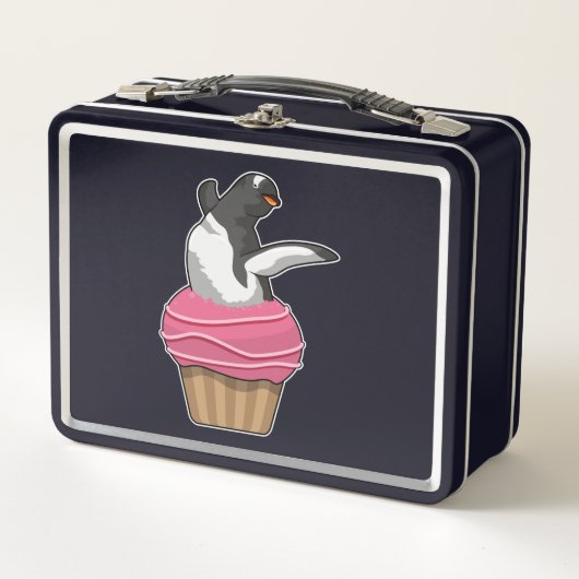 Lunch Box Pingouin avec muffin (Devant)